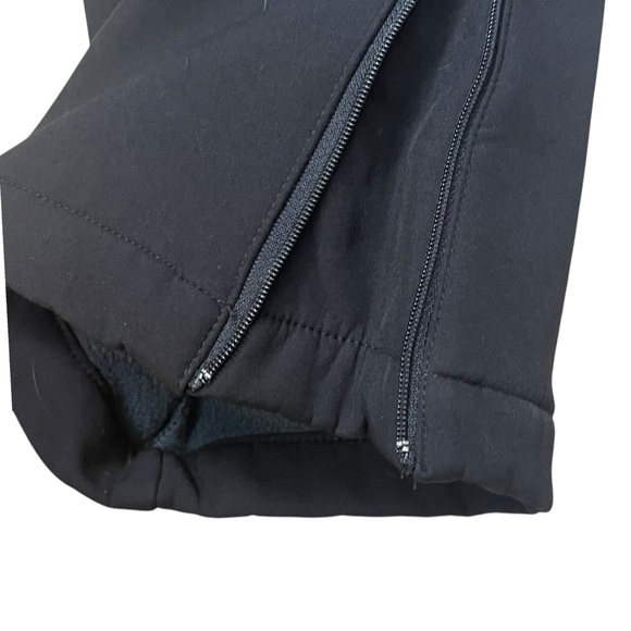 Fleece Lined Stretch Water Resistant Hiking Snow Pants Womens 12 Black Outdoors - Picture 6 of 9